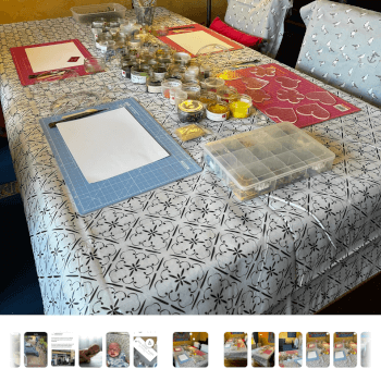 Enter an inviting workshop where all the materials will be laid out for you.